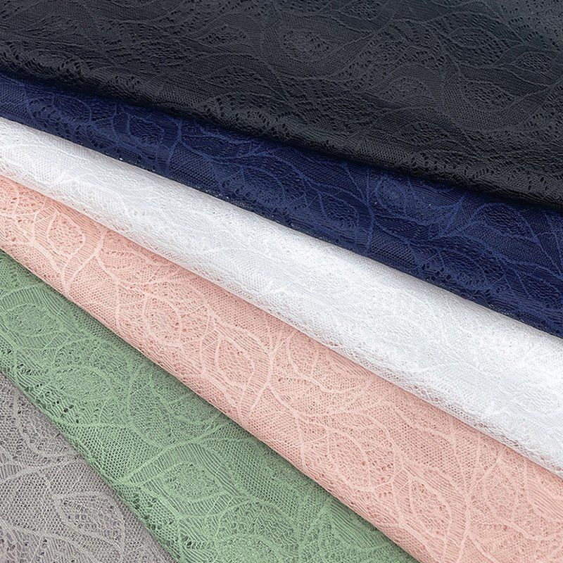 Wave Polyester Warp Knit Lace Fabric for Women's Wear Wholesale Suppli 9